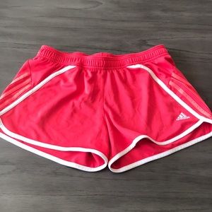 Medium Coral Adidas Workout Shorts